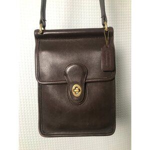Coach Willis Murphy Brown Leather Vintage crossbody Purse L60-9930 9930